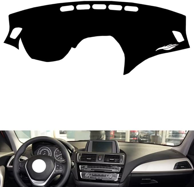 leather dashboard cover Compatible with BMW 2 series 2014-2017，dash cover（black）