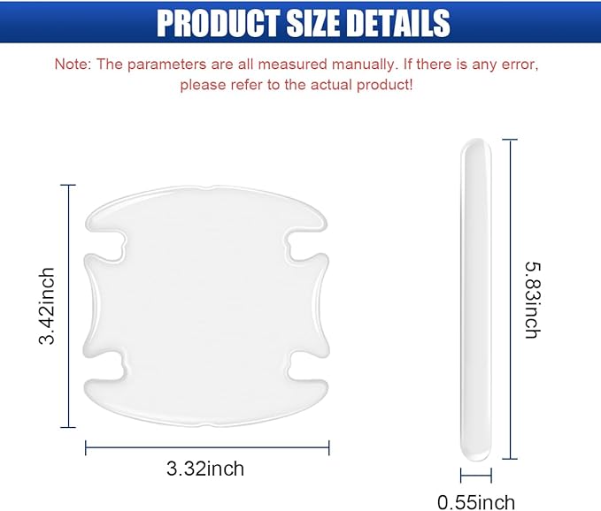 16PCS Car Door Handle Cup Scratch Protector Set, Waterproof Car Door Bowl Sticker Protector Film, Anti-Scratch Car Paint Cover Guard Pad Universal for Most Cars, SUVs (Transparent)