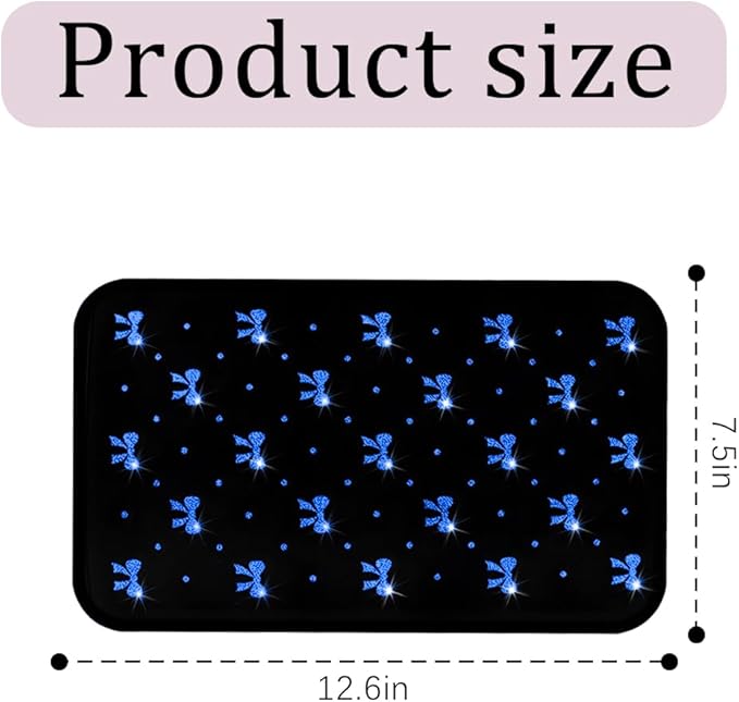 Car Center Console Cover, Waterproof Leather Bow Ribbon Vehicle Arm Rest Pad, Comfortable Automotive Interior Seat Box Armrest Protection Cushion Accessories, Universal Fit (Blue)