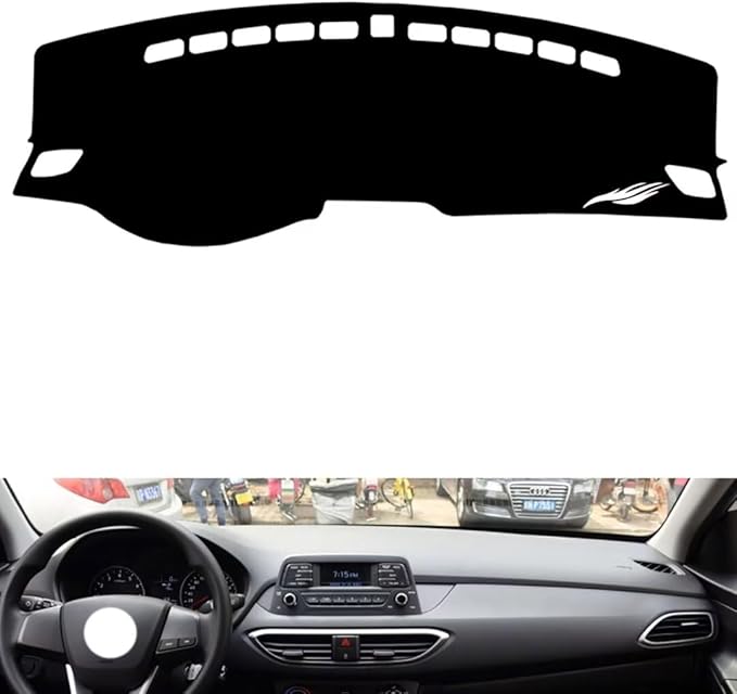 leather dashboard cover Compatible with HyundaiHyundai CELESTA 2017-2020，dash cover（black）