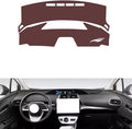 Leather Dashboard Cover Compatible with Toyota Prius 50 Series 2016-2022，Dash Cover, Non-Slip Dash Cover, Dash mat Dashboard Cover, Interior Dash Covers