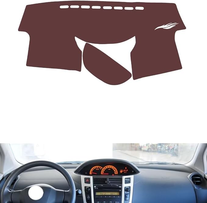 Leather Dashboard Cover Compatible with Toyota Yaris 2008-2011，Dash Cover, Non-Slip Dash Cover, Dash mat Dashboard Cover, Interior Dash Covers