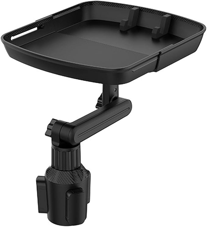 Cup Holder Tray Table, Car Drink Holders Tray, 360º Rotation Adjustable Stretchable Non-Slip Car Tray for Eating, Portable Car Interior Organizer Accessories(Size:6-7.95x6.75inch)