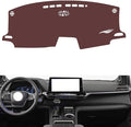 Leather Dashboard Cover Compatible with Toyota Sienna （NO HUD） 2021-2024，Dash Cover, Non-Slip Dash Cover, Dash mat Dashboard Cover, Interior Dash Covers