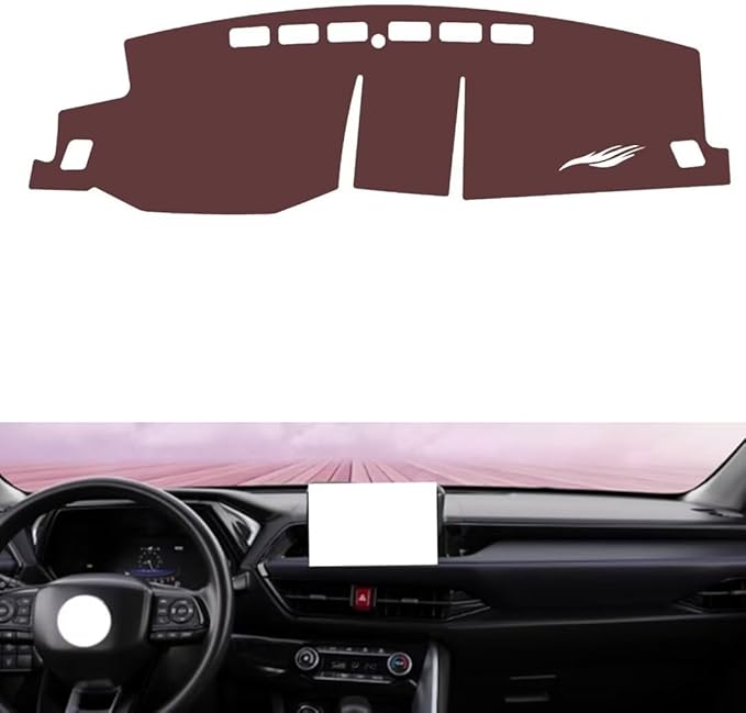 Leather Dashboard Cover Compatible with Toyota Yaris Cross（Upper Left Corner HUD） 2023，Dash Cover, Non-Slip Dash Cover, Dash mat Dashboard Cover, Interior Dash Covers