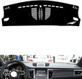 Leather Dashboard Cover Compatible with Porsche macann（no Compass） 2014-2026，Dash Cover（Black）