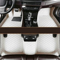 Custom Making Car Floor Mats Compatible for 2000-2025 All Mode Sedan SUV Sports Car Full Coverage Cute Pads Protection Non-Slip Leather Floor Liners (White)