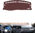 Leather Dashboard Cover Compatible with Ford Escape（NO HUD,no Speakers 2020-2025,Dash Board Cover mat Anti-Slip Sun-Proof and dust-Proof(Brown)