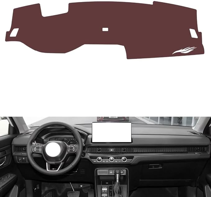Leather Dashboard Cover Compatible with Honda CRV (HUD,no Audio 2023，Dash Cover, Non-Slip Dash Cover, Dash mat Dashboard Cover, Interior Dash Covers