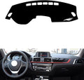 leather dashboard cover Compatible with BMW 2 series 2018-2019，dash cover（black）