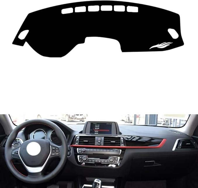 leather dashboard cover Compatible with BMW 2 series 2018-2019，dash cover（black）