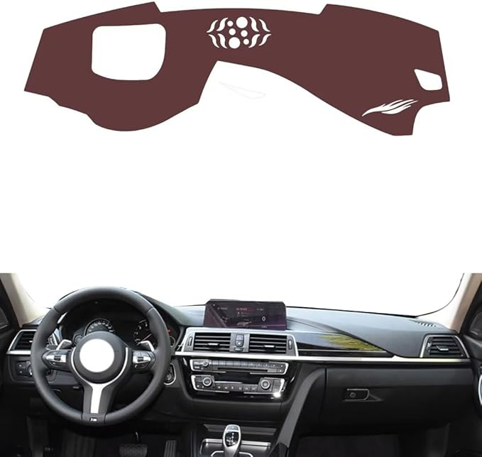 Leather Dashboard Cover Compatible with BMW 3 Series/GT (HUD 2013-2019，Dash Cover, Non-Slip Dash Cover, Dash mat Dashboard Cover, Interior Dash Covers