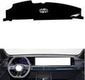leather dashboard cover Compatible with FORD Edge L（NO HUD） 2023，dash cover（black）