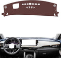 Leather Dashboard Cover Compatible with Buick Envision Plus (HUD) 2024,Dash Board Cover mat Anti-Slip Sun-Proof and dust-Proof(Brown)
