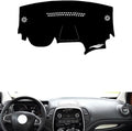 leather dashboard cover Compatible with Renault captur，dash cover（black）