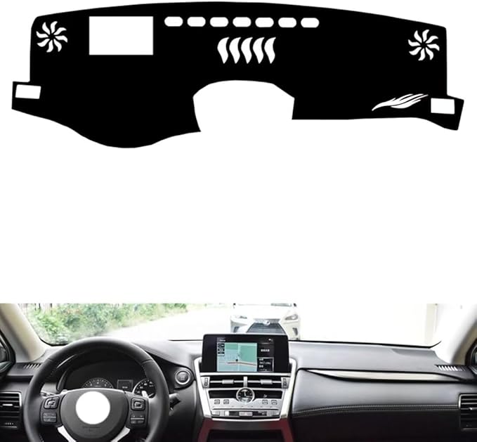 leather dashboard cover Compatible with LEX NX (HUD 2014-2020，dash cover（black）