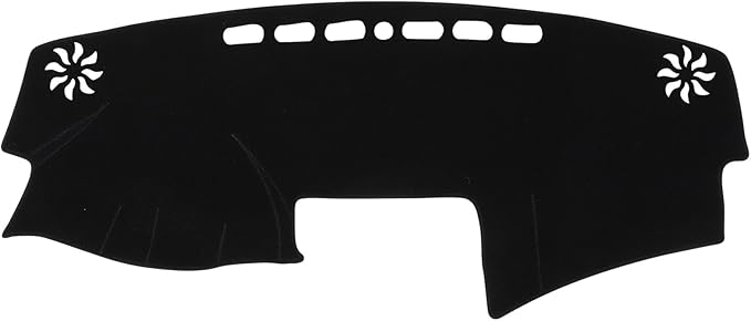 Anti-Slip Polyester Dashboard Cover Mat with Pre-Cut Vent Non-Skid Interior Dash Pad Protector Black Dash Cover for Car Console Easy Installation and Design
