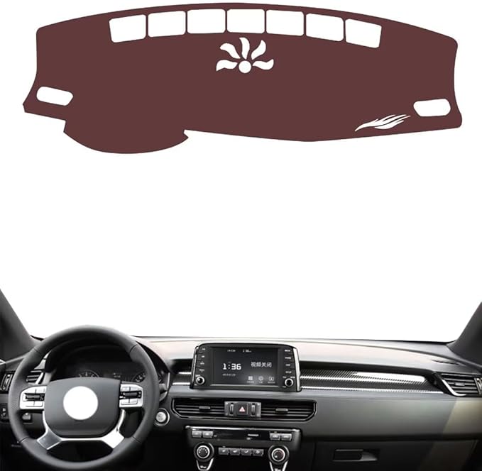 Leather Dashboard Cover Compatible with KIA KX7，Dash Cover, Non-Slip Dash Cover, Dash mat Dashboard Cover, Interior Dash Covers