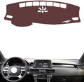 Leather Dashboard Cover Compatible with KIA KX7,Dash Board Cover mat Anti-Slip Sun-Proof and dust-Proof(Brown)