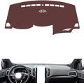 Leather Dashboard Cover Compatible with Ford Edge 2019-2020,Dash Board Cover mat Anti-Slip Sun-Proof and dust-Proof(Brown)