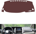Leather Dashboard Cover Compatible with Nissan Succe 2010-2014,Dash Board Cover mat Anti-Slip Sun-Proof and dust-Proof(Brown)