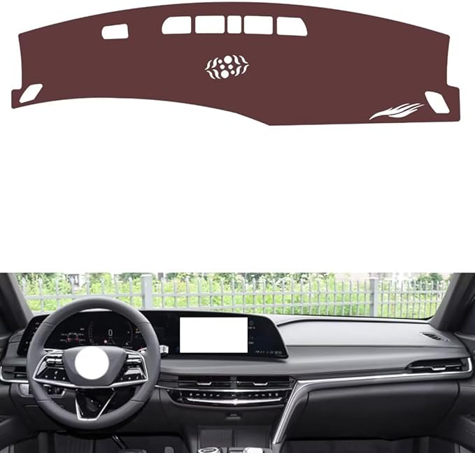 Leather Dashboard Cover Compatible with Cadillac CT6(NO HUD 2023，Dash Cover, Non-Slip Dash Cover, Dash mat Dashboard Cover, Interior Dash Covers