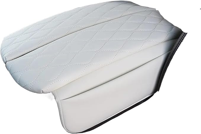 Center Console Cover,Compatible with BMW X5 F15 2014-2018 X6 F16 2015-2019 Car Armrest Box Pad Soft Leather Elbow Support Arm Rest Cushion(Beige)