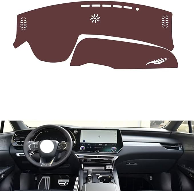 Leather Dashboard Cover Compatible with LEX RX（NO HUD） 2023,Dash Board Cover mat Anti-Slip Sun-Proof and dust-Proof(Brown)