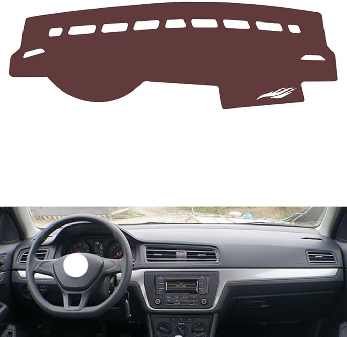 Leather Dashboard Cover Compatible with VW Lavida 2019，Dash Cover, Non-Slip Dash Cover, Dash mat Dashboard Cover, Interior Dash Covers