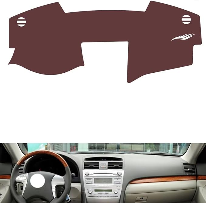 Leather Dashboard Cover Compatible with Toyota Camry 2006-2012，Dash Cover, Non-Slip Dash Cover, Dash mat Dashboard Cover, Interior Dash Covers