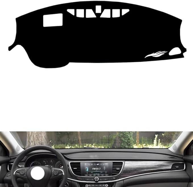 leather dashboard cover Compatible with Buick Lacrosse（HUD,no speakers） 2016-2022，dash cover（black）