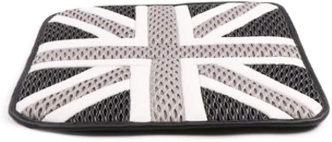 Universal British Flag Car Seat Cushion for MINI Cooper Compatible w/Clubman Countryman Cooper S J01 J05 U25 R/F Series Cooling Pad & Memory Foam (Grey)