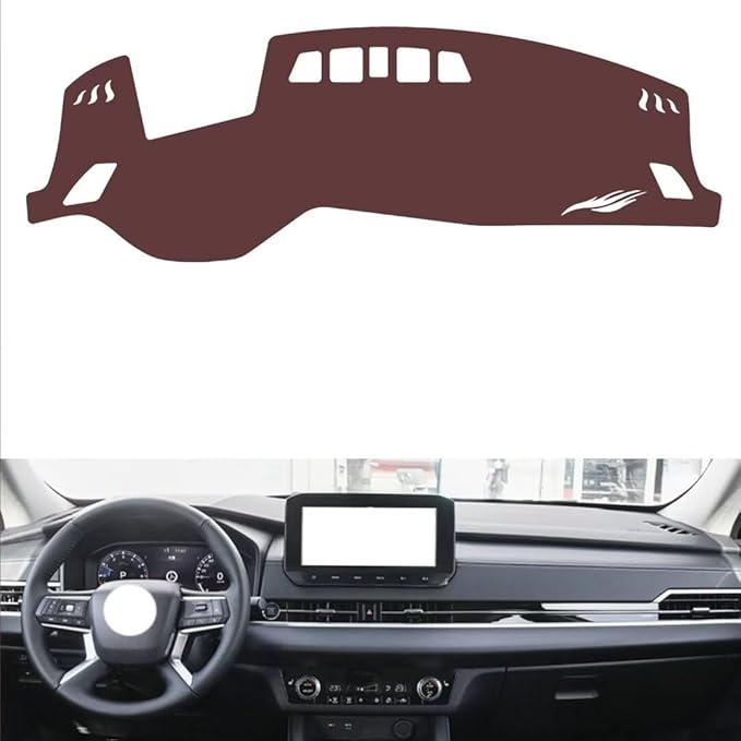 Leather Dashboard Cover Compatible with Mitsubishi Outlander（HUD） 2023，Dash Cover, Non-Slip Dash Cover, Dash mat Dashboard Cover, Interior Dash Covers