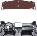 generic leather dashboard cover Compatible with Smart #1/#3（NO HUD,Full coverage），dash cover, Non-Slip Dash Cover, Dash mat Dashboard Cover, Interior Dash Covers, brown