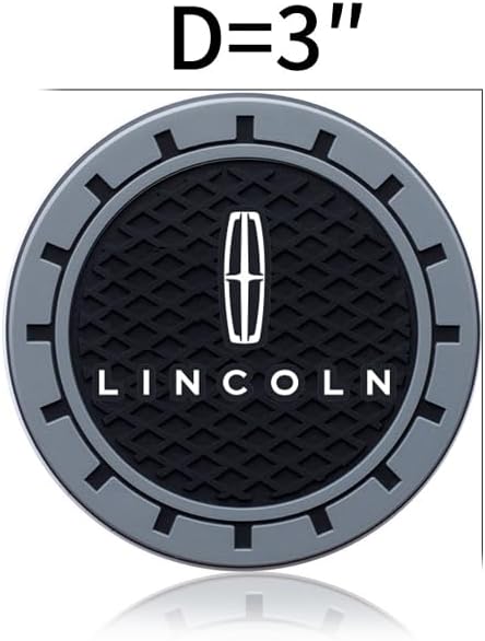 Silicone 2PCS Car Cup Mat Holder Coasters Compatible with Lincoln MKC Nautilus Aviator Navigator MKZ Continental, Non-Slip Car Coasters for Cup Holder Interior