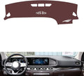 generic leather dashboard cover Compatible with Mercedes GLE（NO HUD） 2020-2024，dash cover, Non-Slip Dash Cover, Dash mat Dashboard Cover, Interior Dash Covers, brown