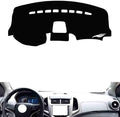 leather dashboard cover Compatible with Chevy Epica 2007-2012，dash cover（black）