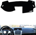 Leather Dashboard Cover Compatible with Mazda 6 (No Speaker) 2009-2016，Dash Cover（Black）