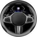 Leather Steering Wheel Cover 15 Inches Car Steering Wheel Cover Stretchy Easy Installation Durable Breathable Non-Slip for Honda Civic Accord Fit CRV HRV Pilot Odyssey Accessories -Grey