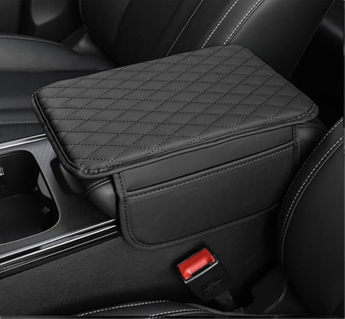Car Armrest Cushion for Mini Countryman (U25) 2023 2024 2025, Car Centre Console Pad Scratch Protection Waterproof Armrest Cushion Interior Accessories,Black