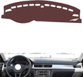 Leather Dashboard Cover Compatible with VW Bora 2013-2018,Dash Board Cover mat Anti-Slip Sun-Proof and dust-Proof(Brown)