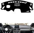 leather dashboard cover Compatible with Mazda CX-4（HUD），dash cover（black）