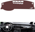 Leather Dashboard Cover Compatible with Audi A6L 2019-2024,Dash Board Cover mat Anti-Slip Sun-Proof and dust-Proof(Brown)