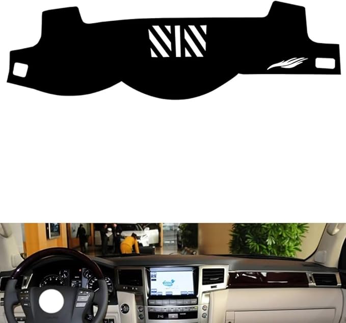 leather dashboard cover Compatible with LEX LX 2007-2013，dash cover（black）