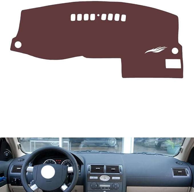 Leather Dashboard Cover Compatible with Ford Mondeo 2004-2006，Dash Cover, Non-Slip Dash Cover, Dash mat Dashboard Cover, Interior Dash Covers
