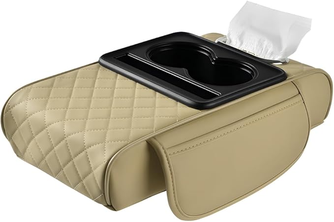 Civenhhd Car Armrest Pad, Universal Armrest Cushion Pad, Leather Armrest Box Pad