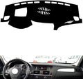leather dashboard cover Compatible with BMW X3 (HUD 2011-2016，dash cover（black）