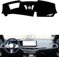 leather dashboard cover Compatible with BMW X6（HUD） 2023-2024，dash cover（black）