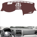Leather Dashboard Cover Compatible with Lincoln Nautilus（Warning Light） 2019-20,Dash Board Cover mat Anti-Slip Sun-Proof and dust-Proof(Brown)