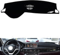 leather dashboard cover Compatible with BMW X5（NO HUD） 2014-2018，dash cover（black）